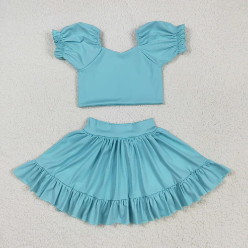 Ready to Ship Baby Girls pink Active Wear Athletic Summer Yoga Skirt Outfit