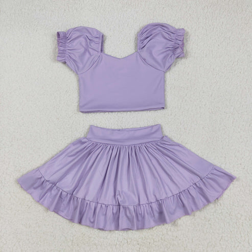Ready to Ship Baby Girls pink Active Wear Athletic Summer Yoga Skirt Outfit