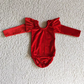Wholesale Fall Kids Clothing Baby Ruffle Velvet Bodysuit Toddler Girl One Piece Long Sleeve Velour Jumpsuit Ready to Ship