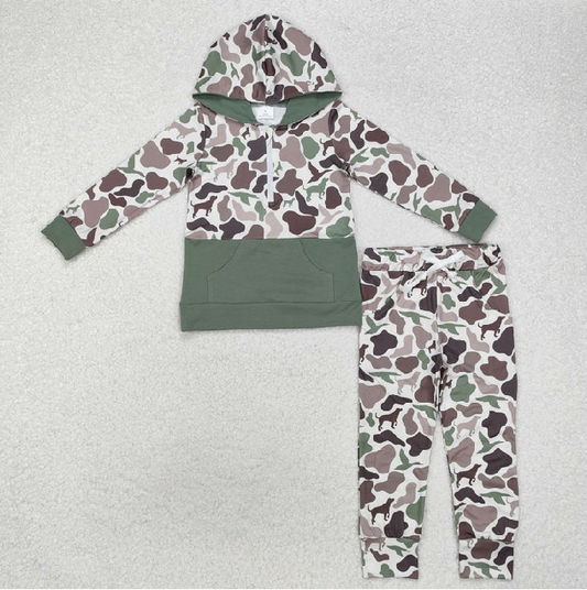 Baby Boy New Fashion Camo Fall Outft Clothes Boys Hoodie Sweatshirt Pants Sets Children Hunting Duck Clothes