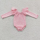 Wholesale Fall Kids Clothing Baby Ruffle Velvet Bodysuit Toddler Girl One Piece Long Sleeve Velour Jumpsuit Ready to Ship